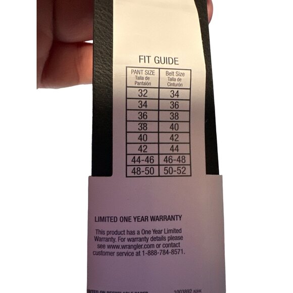 Wrangler Men's Reversible Silver Tone Buckle Belt Size 36 - Picture 8 of 8